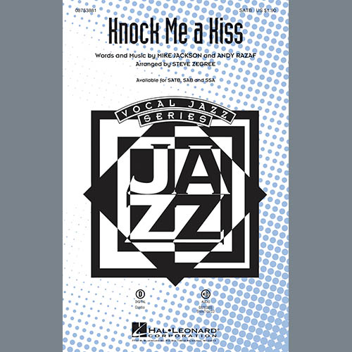 Steve Zegree, Knock Me A Kiss - Bass, Choir Instrumental Pak
