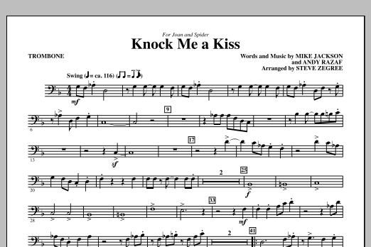 Steve Zegree Knock Me A Kiss - Trombone Sheet Music Notes & Chords for Choir Instrumental Pak - Download or Print PDF