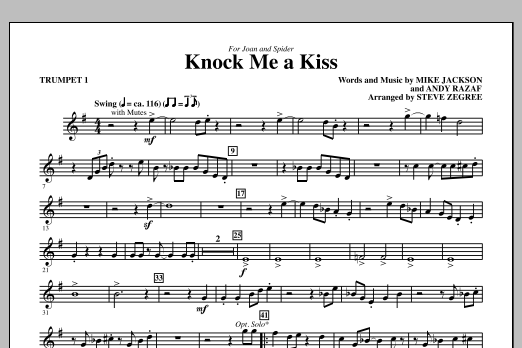 Steve Zegree Knock Me A Kiss - Trumpet 1 Sheet Music Notes & Chords for Choir Instrumental Pak - Download or Print PDF