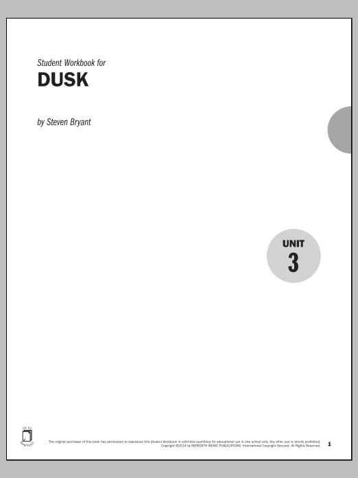 Steven Bryant Guides to Band Masterworks, Vol. 4 - Student Workbook - Dusk Sheet Music Notes & Chords for Instrumental Method - Download or Print PDF