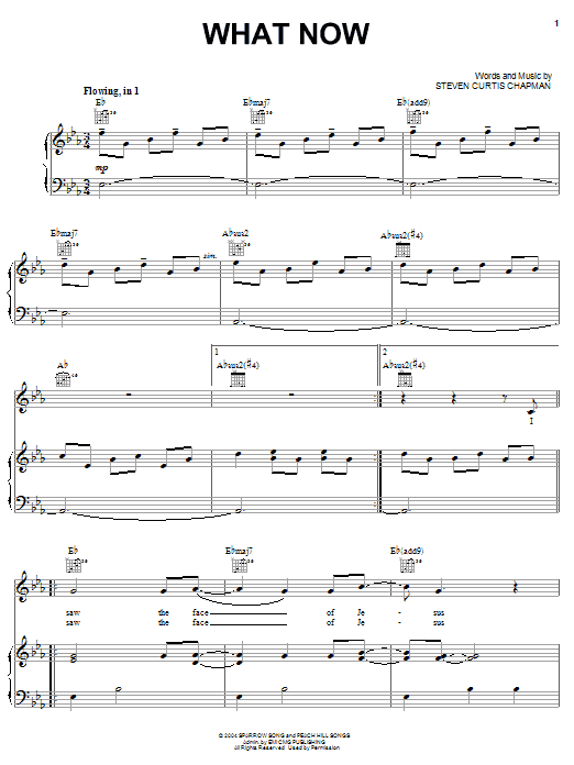 Steven Curtis Chapman What Now Sheet Music Notes & Chords for Piano, Vocal & Guitar (Right-Hand Melody) - Download or Print PDF Steven Curtis Chapman What Now Sheet Music Notes & Chords for Piano, Vocal & Guitar (Right-Hand Melody) - Download or Print PDF