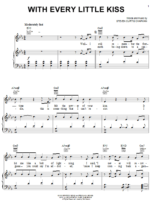 Steven Curtis Chapman With Every Little Kiss Sheet Music Notes & Chords for Piano, Vocal & Guitar (Right-Hand Melody) - Download or Print PDF