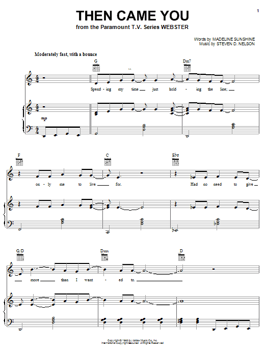 Dionne Warwick Then Came You Sheet Music Notes & Chords for Lead Sheet / Fake Book - Download or Print PDF