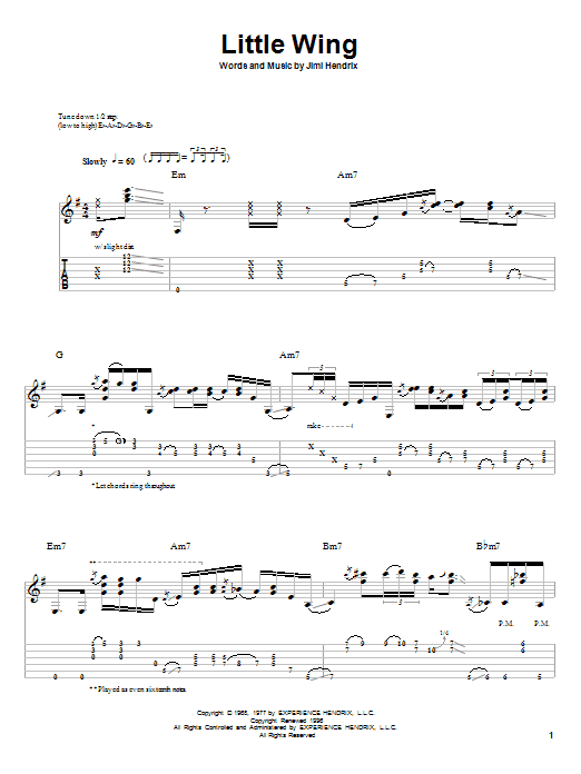 Stevie Ray Vaughan Little Wing Sheet Music Notes & Chords for Guitar Tab Play-Along - Download or Print PDF