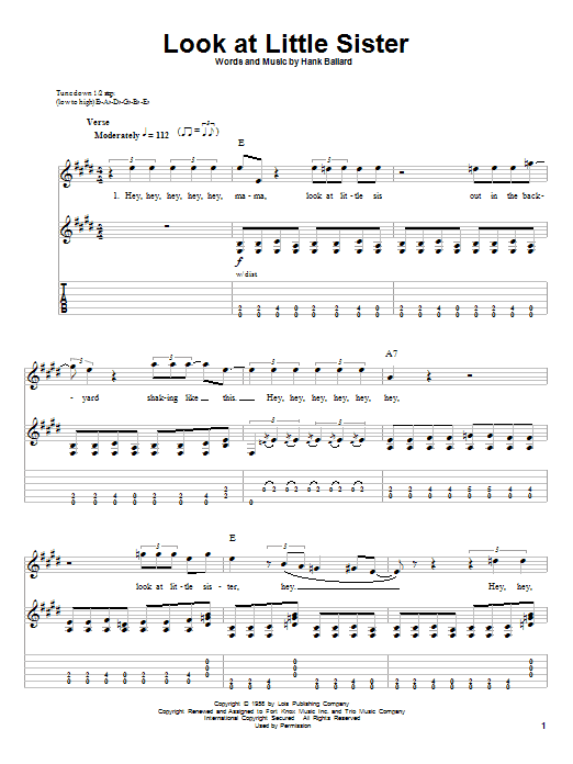 Stevie Ray Vaughan Look At Little Sister Sheet Music Notes & Chords for Guitar Tab Play-Along - Download or Print PDF