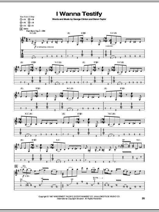 Stevie Ray Vaughan Testify Sheet Music Notes & Chords for Guitar Tab - Download or Print PDF