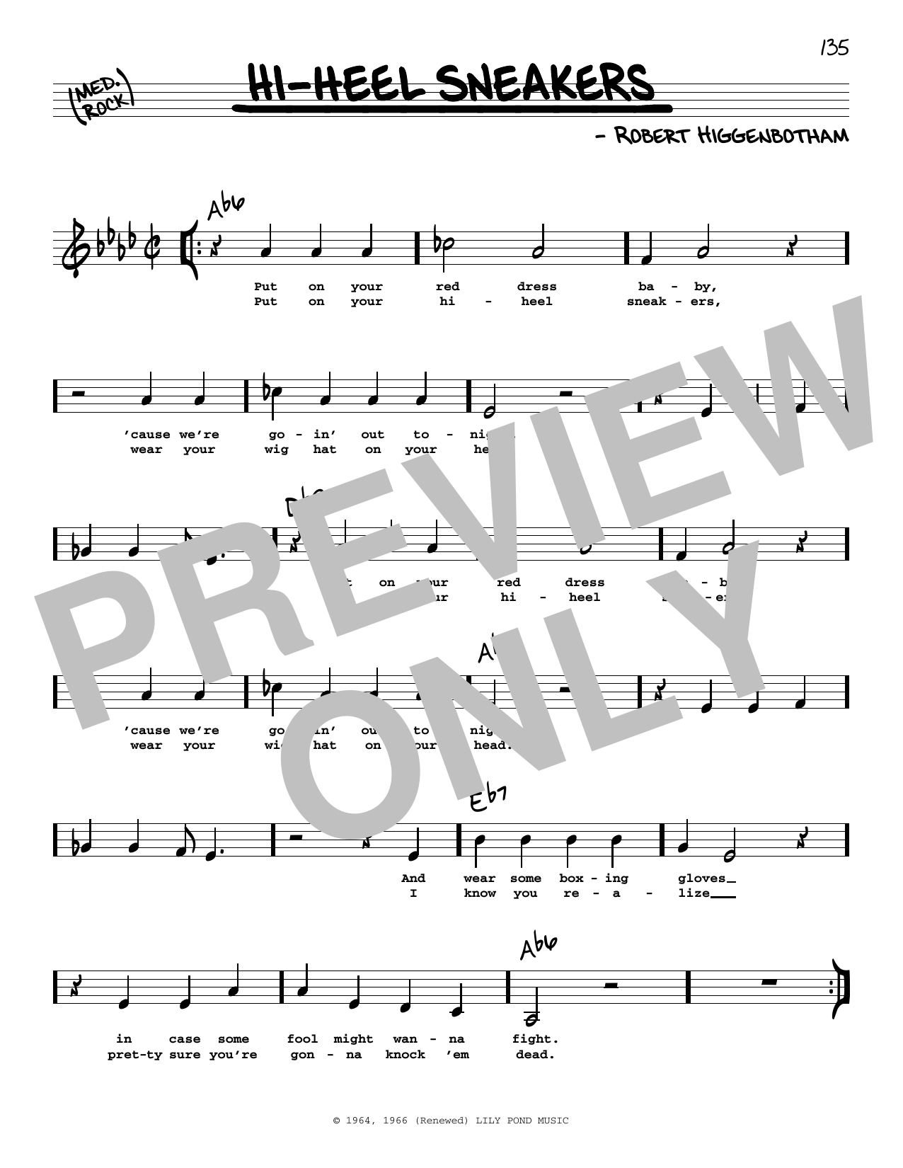 Stevie Wonder Hi-Heel Sneakers (Low Voice) Sheet Music Notes & Chords for Real Book – Melody, Lyrics & Chords - Download or Print PDF