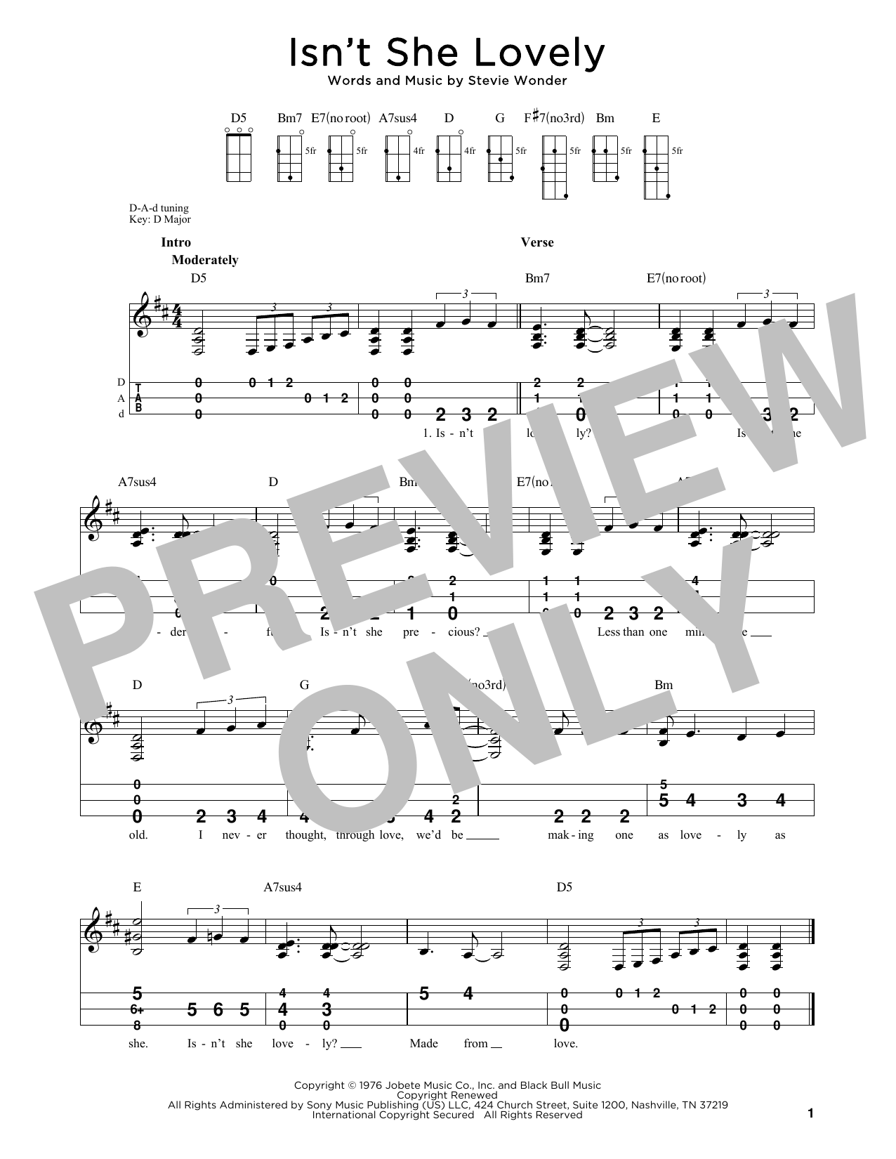 Stevie Wonder Isn't She Lovely (arr. Steven B. Eulberg) Sheet Music Notes & Chords for Dulcimer - Download or Print PDF