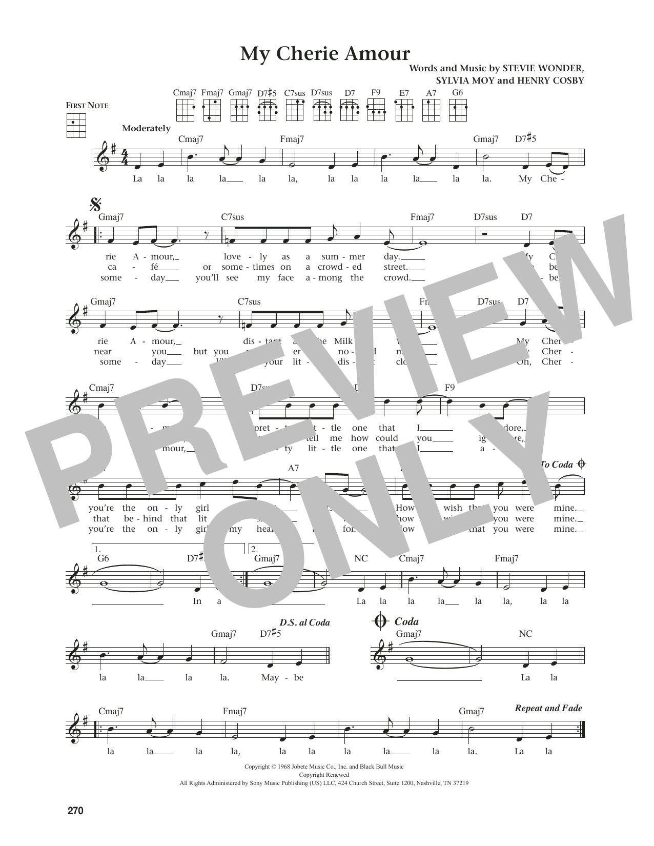 Stevie Wonder My Cherie Amour (from The Daily Ukulele) (arr. Jim Beloff) Sheet Music Notes & Chords for Ukulele - Download or Print PDF