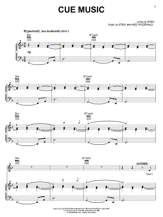 Stew Cue Music Sheet Music Notes & Chords for Piano, Vocal & Guitar (Right-Hand Melody) - Download or Print PDF