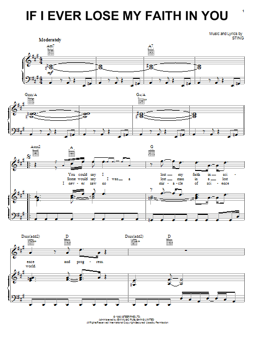 Sting If I Ever Lose My Faith In You Sheet Music Notes & Chords for French Horn - Download or Print PDF