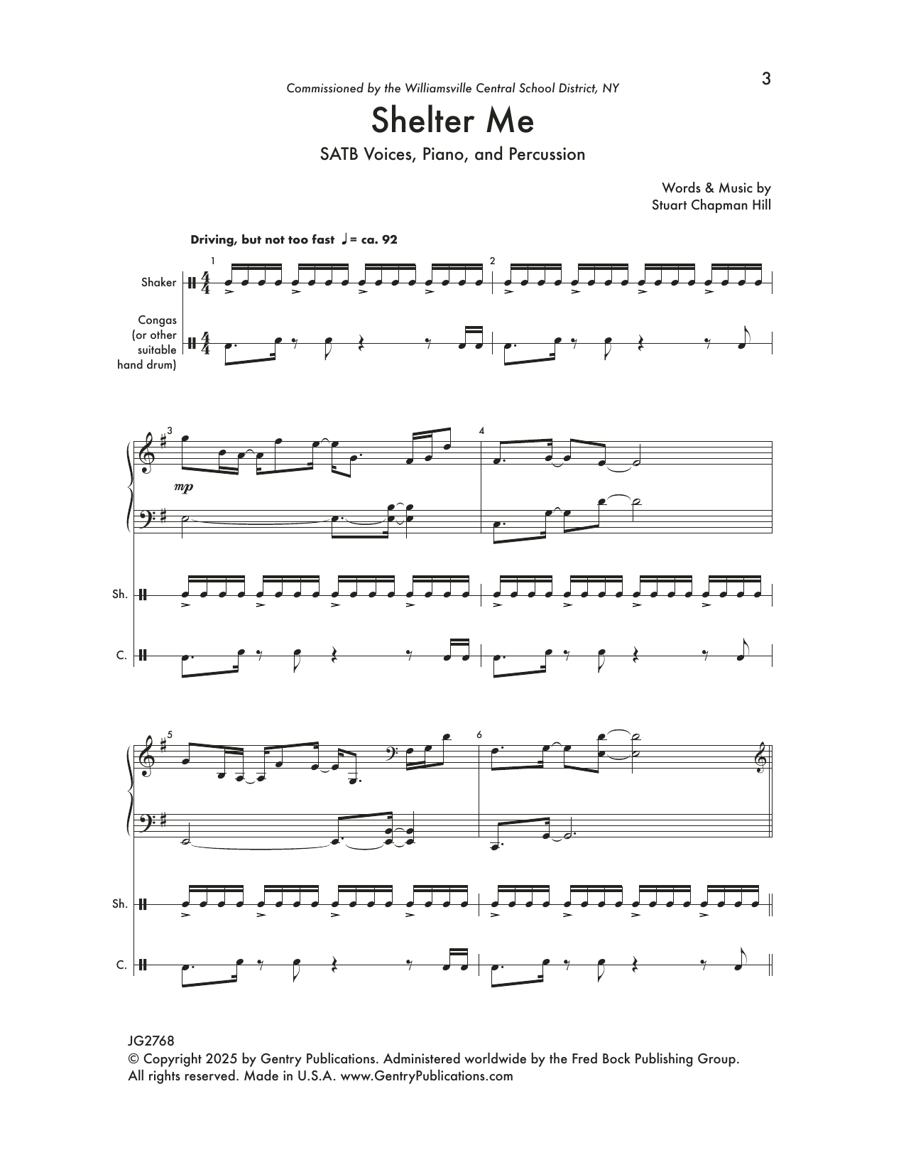 Stuart Chapman Hill Shelter Me Sheet Music Notes & Chords for SATB Choir - Download or Print PDF