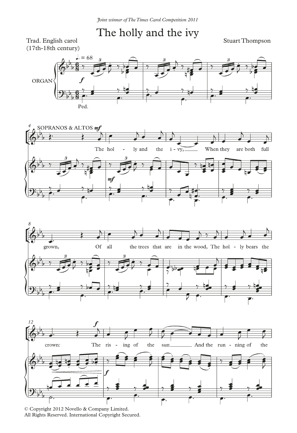 Stuart Thompson The Holly And The Ivy Sheet Music Notes & Chords for SATB Choir - Download or Print PDF