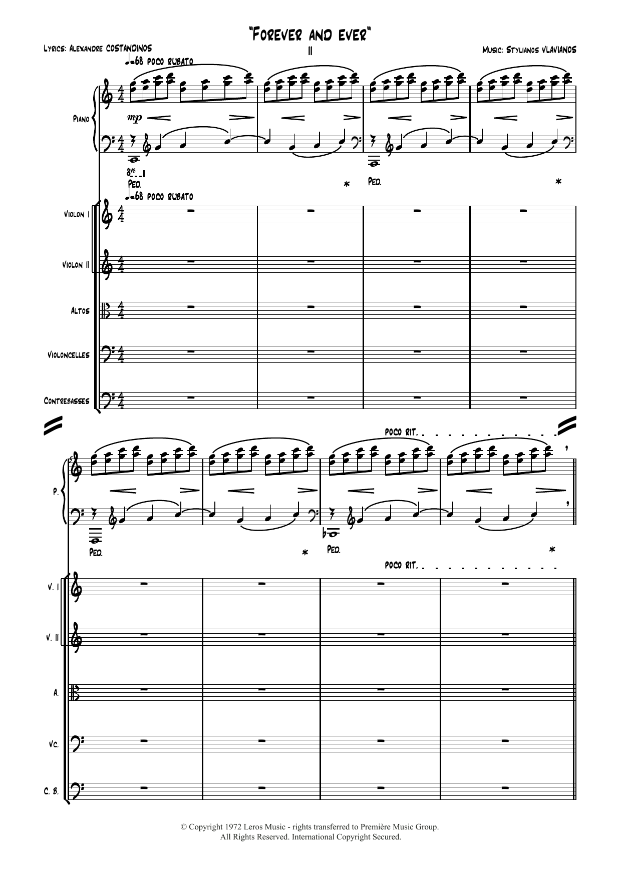 Stylianos Vlavianos Forever and Ever Sheet Music Notes & Chords for Piano - Download or Print PDF
