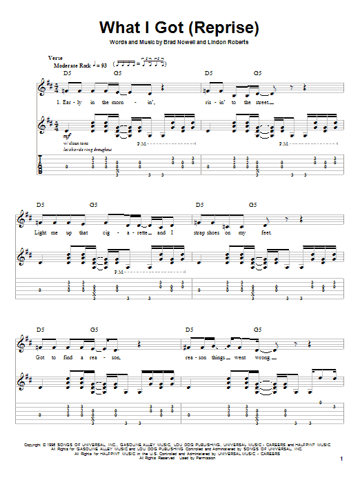 Sublime What I Got Sheet Music Notes & Chords for Easy Guitar Tab - Download or Print PDF