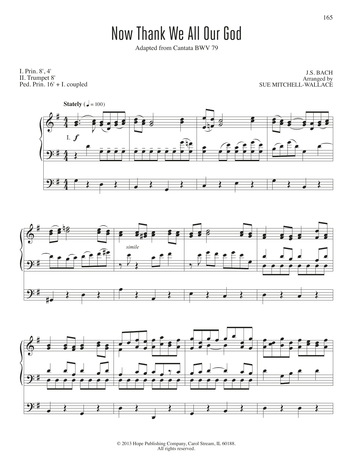 Sue Mitchell-Wallace Now We Thank We All Our God Sheet Music Notes & Chords for Organ - Download or Print PDF