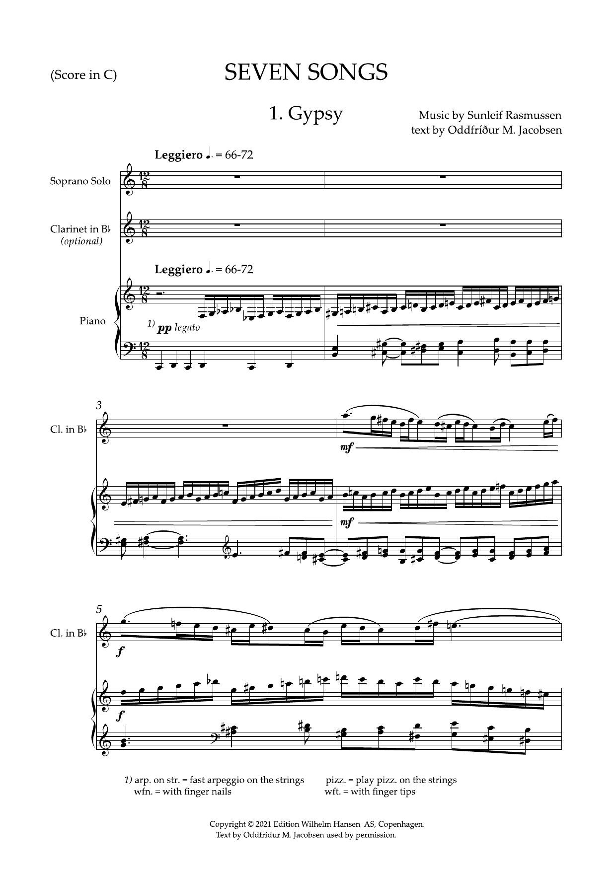 Sunleif Rasmussen 7 Sange Til Min Brors Digte (7 Songs for My Brother's Poems) Sheet Music Notes & Chords for Piano & Vocal - Download or Print PDF