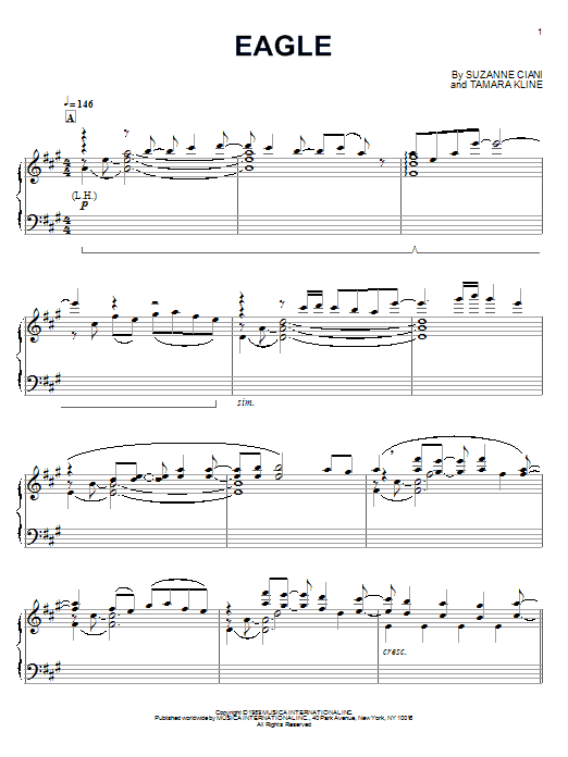 Suzanne Ciani Eagle Sheet Music Notes & Chords for Piano - Download or Print PDF