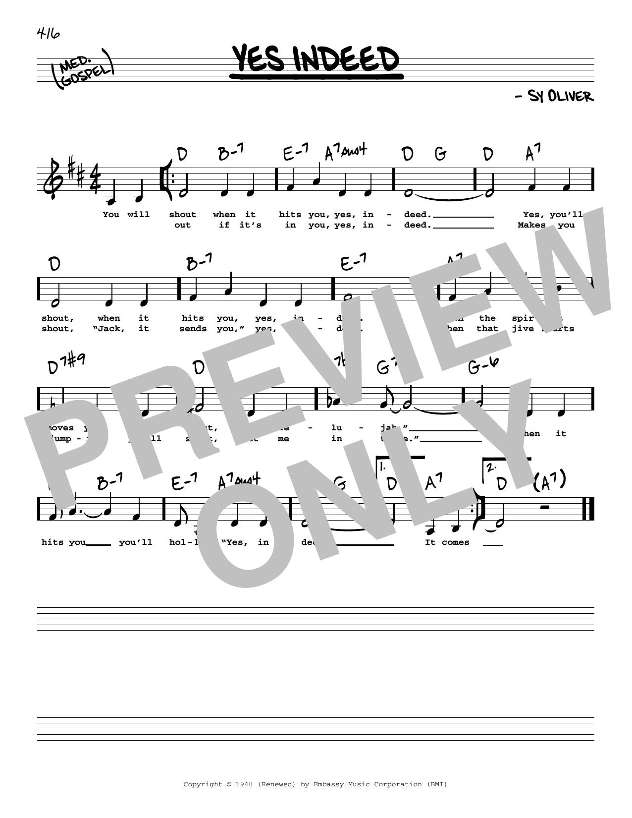 Sy Oliver Yes Indeed (Low Voice) Sheet Music Notes & Chords for Real Book – Melody, Lyrics & Chords - Download or Print PDF Sy Oliver Yes Indeed (Low Voice) Sheet Music Notes & Chords for Real Book – Melody, Lyrics & Chords - Download or Print PDF