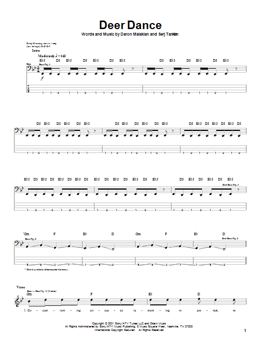 System Of A Down Deer Dance Sheet Music Notes & Chords for Drums Transcription - Download or Print PDF