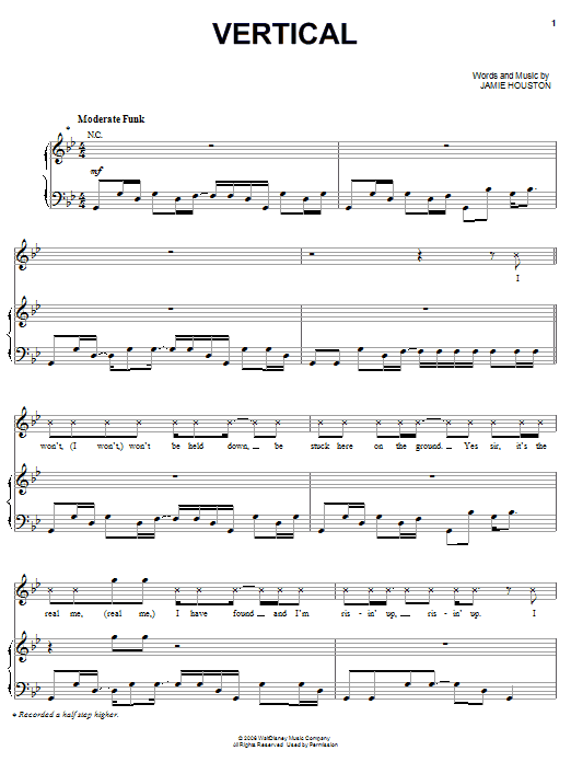 Vertical sheet music
