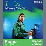 Download Tamara Niekludow Monkey Mischief (Grade 1, list C2, from the ABRSM Piano Syllabus 2027 & 2028) sheet music and printable PDF music notes