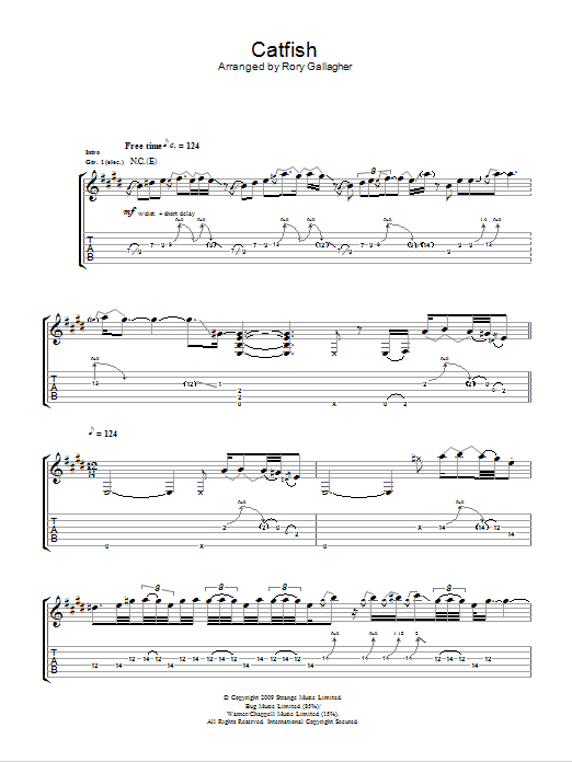 Taste Catfish Sheet Music Notes & Chords for Guitar Tab - Download or Print PDF