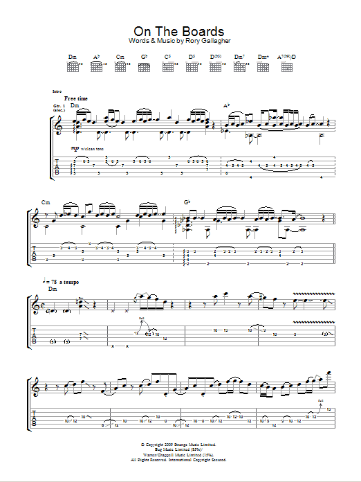 Taste On The Boards Sheet Music Notes & Chords for Guitar Tab - Download or Print PDF