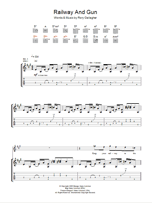 Taste Railway And Gun Sheet Music Notes & Chords for Guitar Tab - Download or Print PDF