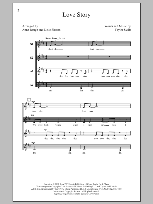 Deke Sharon Love Story Sheet Music Notes & Chords for SSA - Download or Print PDF