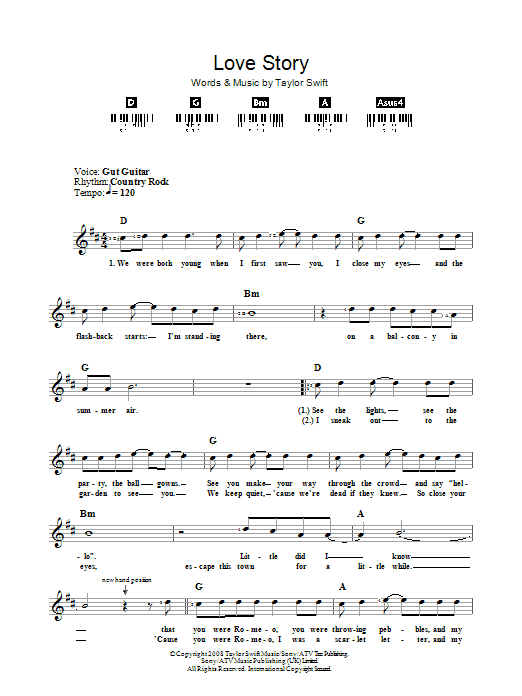 Taylor Swift Love Story Sheet Music Notes & Chords for Clarinet - Download or Print PDF