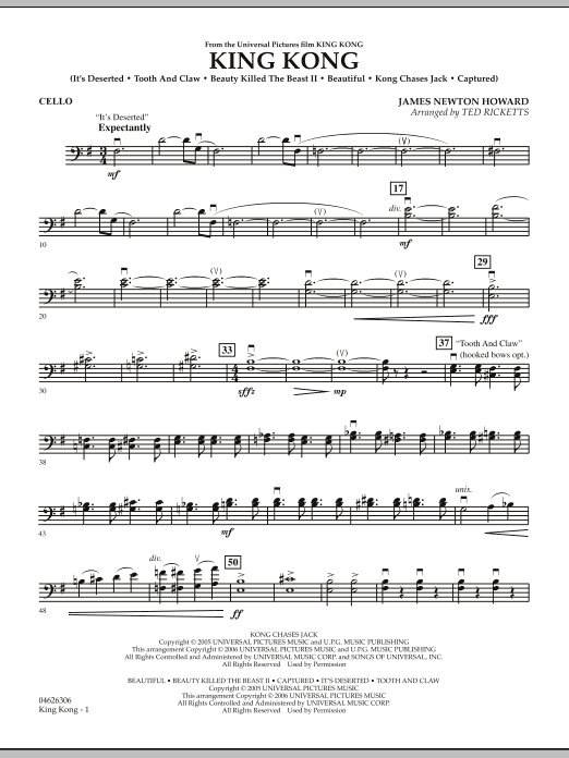 Ted Ricketts King Kong - Cello Sheet Music Notes & Chords for Orchestra - Download or Print PDF
