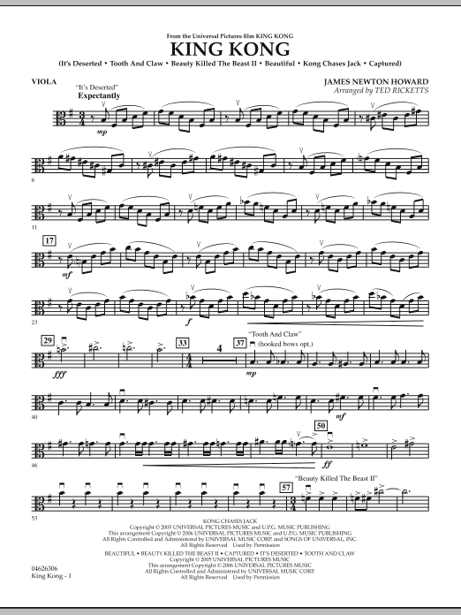 Ted Ricketts King Kong - Viola Sheet Music Notes & Chords for Orchestra - Download or Print PDF
