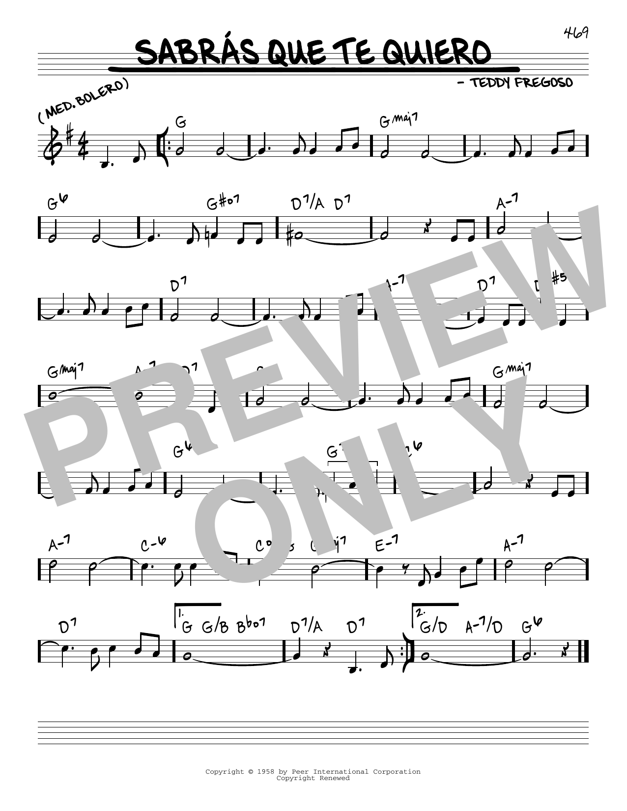 Teddy Fregoso Sabras Que Te Quiero Sheet Music Notes & Chords for Real Book – Melody & Chords - Download or Print PDF