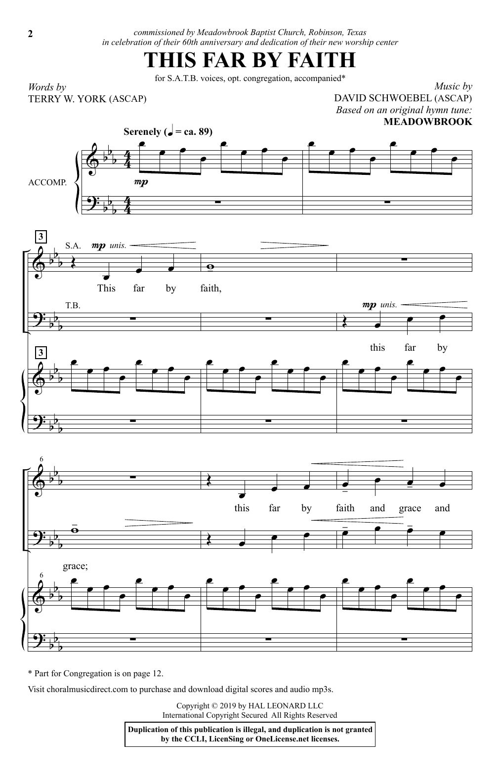 Terry W. York and David Schwoebel This Far By Faith Sheet Music Notes & Chords for SATB Choir - Download or Print PDF