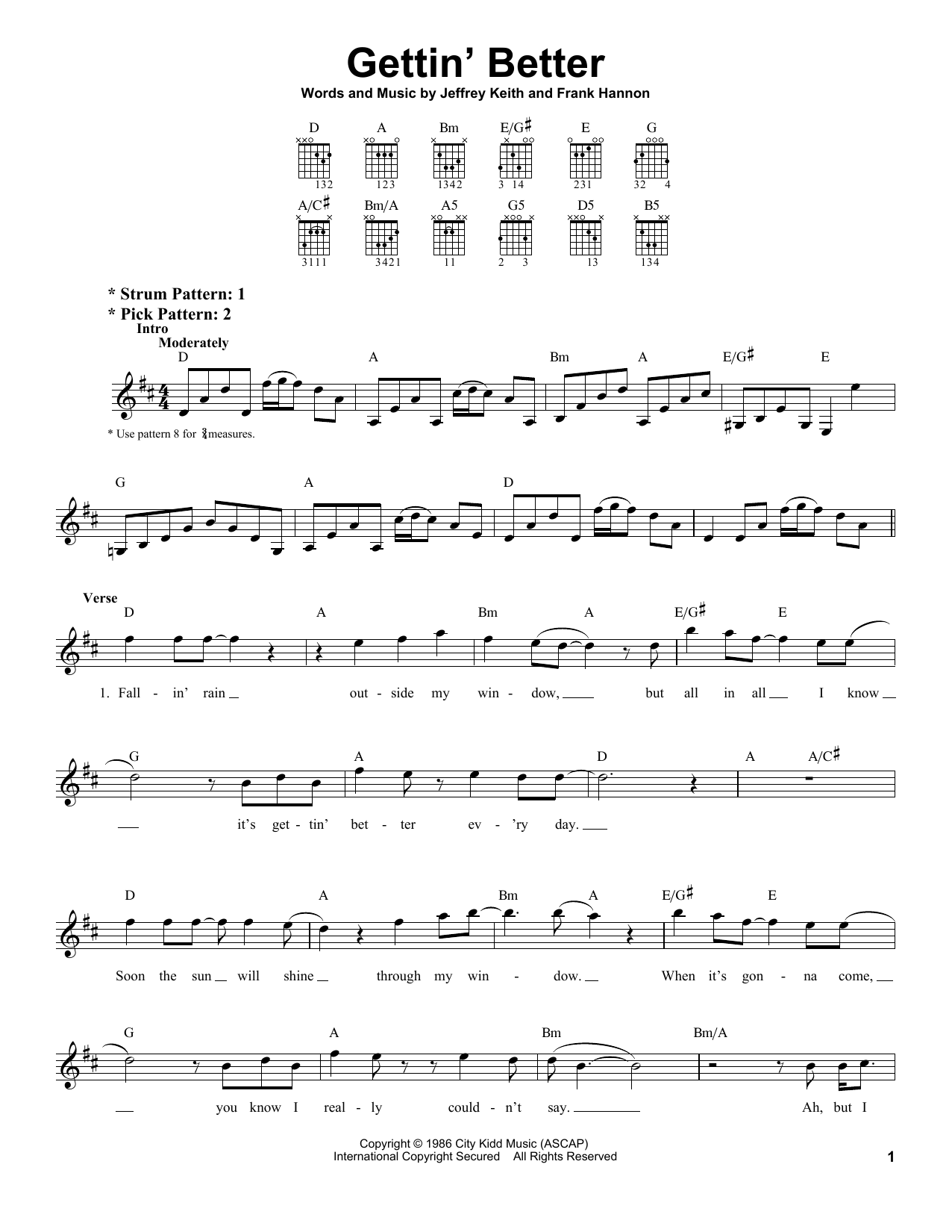 Tesla Gettin' Better Sheet Music Notes & Chords for Easy Guitar - Download or Print PDF