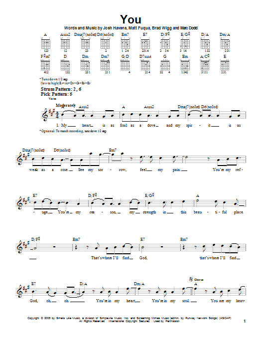 The Afters You Sheet Music Notes & Chords for Piano, Vocal & Guitar (Right-Hand Melody) - Download or Print PDF
