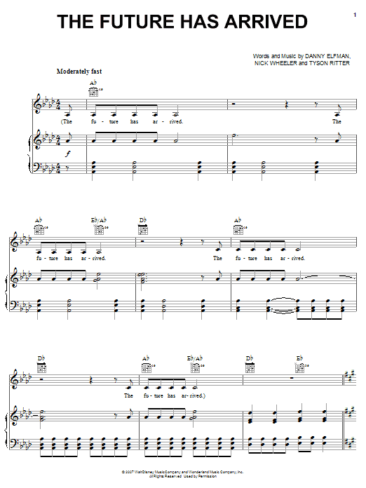 The All-American Rejects The Future Has Arrived Sheet Music Notes & Chords for Piano, Vocal & Guitar (Right-Hand Melody) - Download or Print PDF