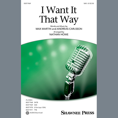 Backstreet Boys, I Want It That Way (arr. Nathan Howe), SAB Choir