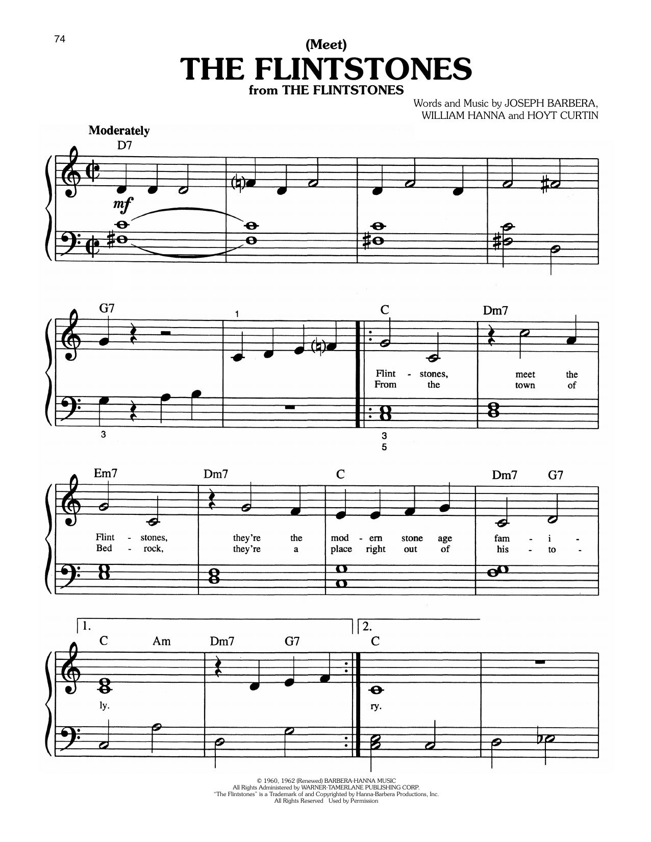 The B.C. 52's (Meet) The Flintstones Sheet Music Notes & Chords for Real Book – Melody & Chords - Download or Print PDF