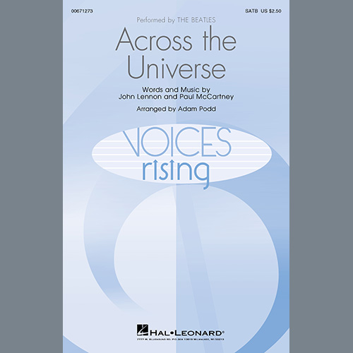 The Beatles, Across The Universe (arr. Adam Podd), SATB Choir