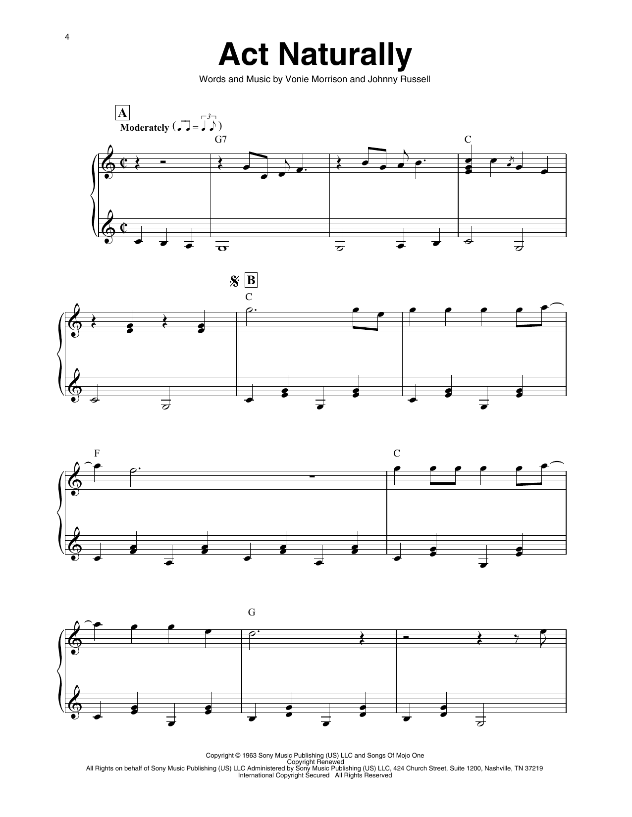 The Beatles Act Naturally (arr. Maeve Gilchrist) Sheet Music Notes & Chords for Harp - Download or Print PDF