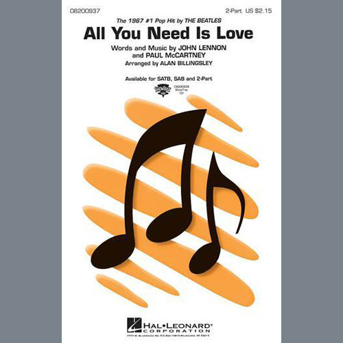 The Beatles, All You Need Is Love (arr. Alan Billingsley), SATB Choir