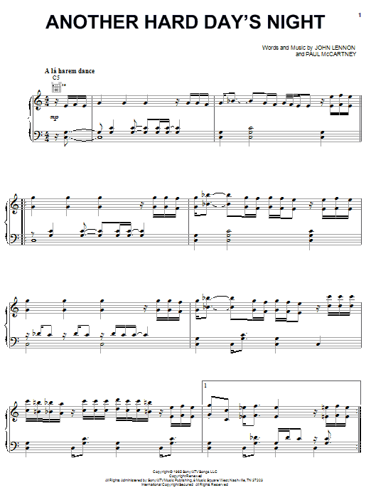 The Beatles Another Hard Day's Night Sheet Music Notes & Chords for Guitar Tab - Download or Print PDF The Beatles Another Hard Day's Night Sheet Music Notes & Chords for Guitar Tab - Download or Print PDF