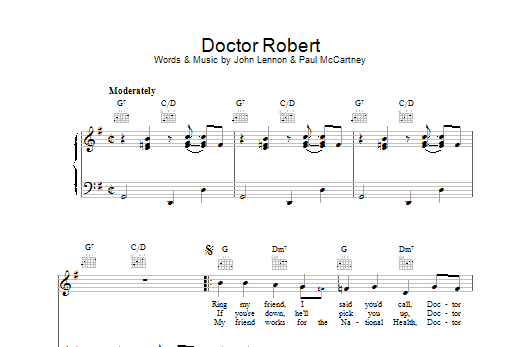The Beatles Doctor Robert Sheet Music Notes & Chords for Guitar Tab - Download or Print PDF