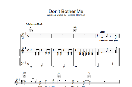 The Beatles Don't Bother Me Sheet Music Notes & Chords for Ukulele with strumming patterns - Download or Print PDF