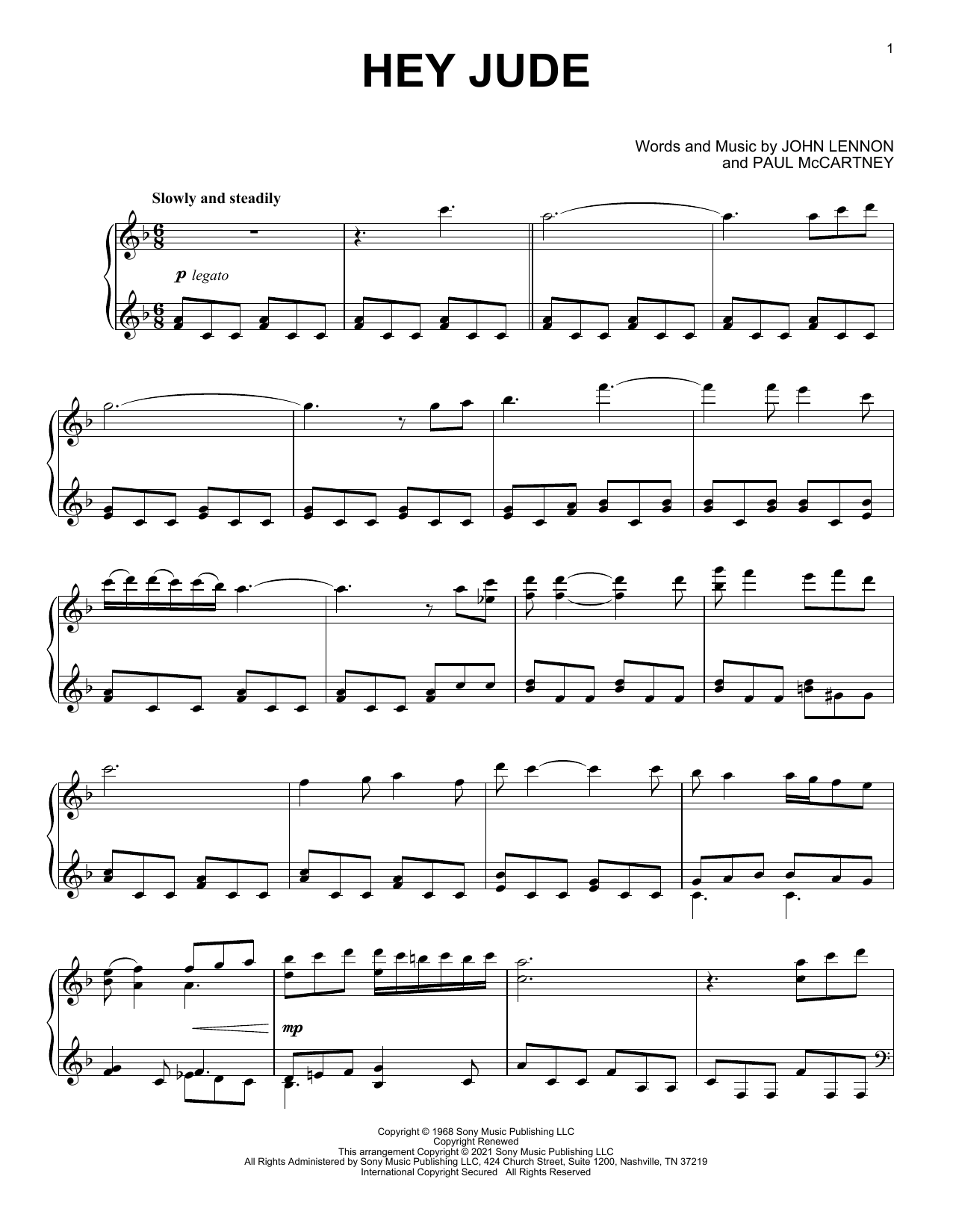 The Beatles Hey Jude [Classical version] (arr. David Pearl) Sheet Music Notes & Chords for Piano Solo - Download or Print PDF