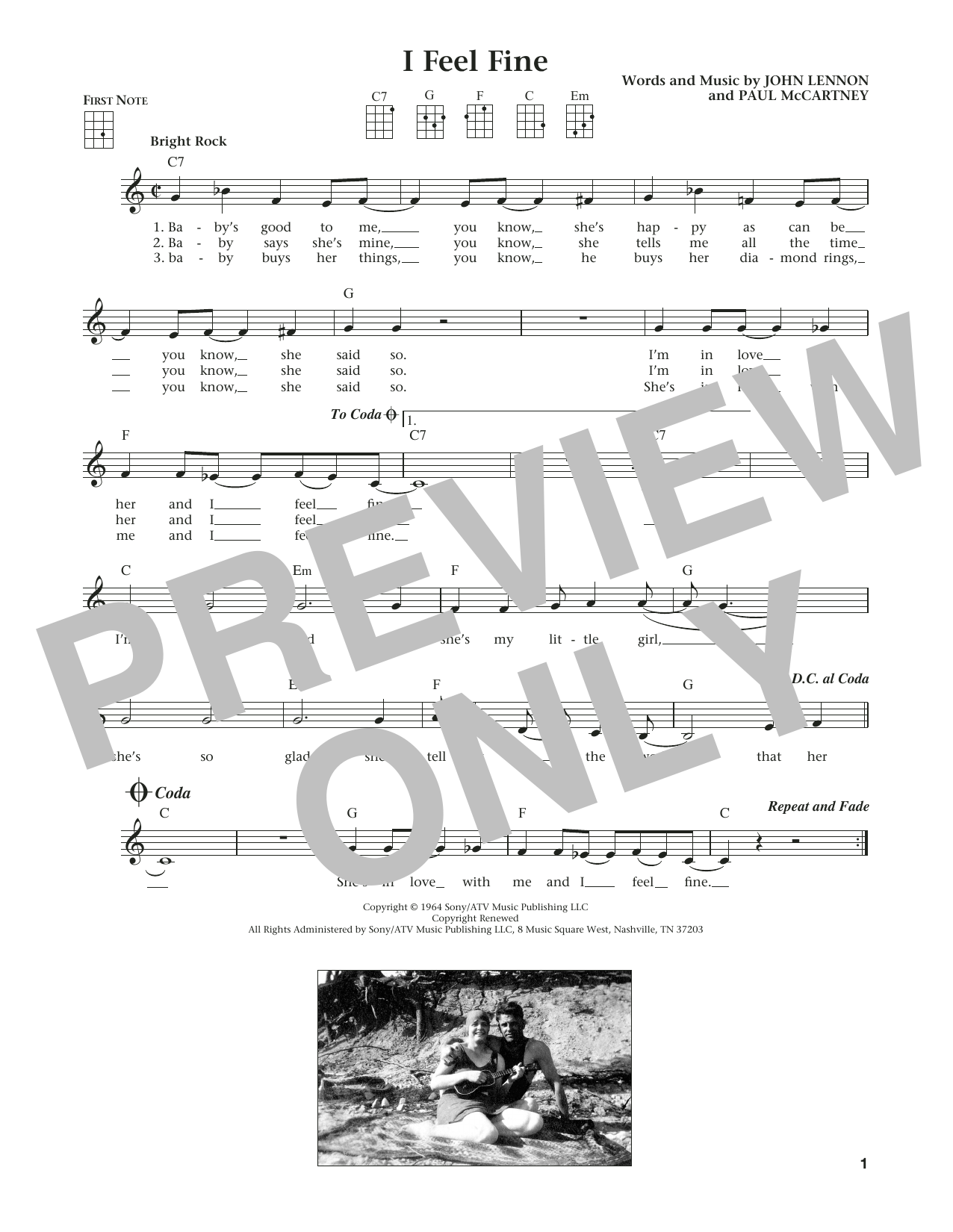 The Beatles I Feel Fine (from The Daily Ukulele) (arr. Liz and Jim Beloff) Sheet Music Notes & Chords for Ukulele - Download or Print PDF