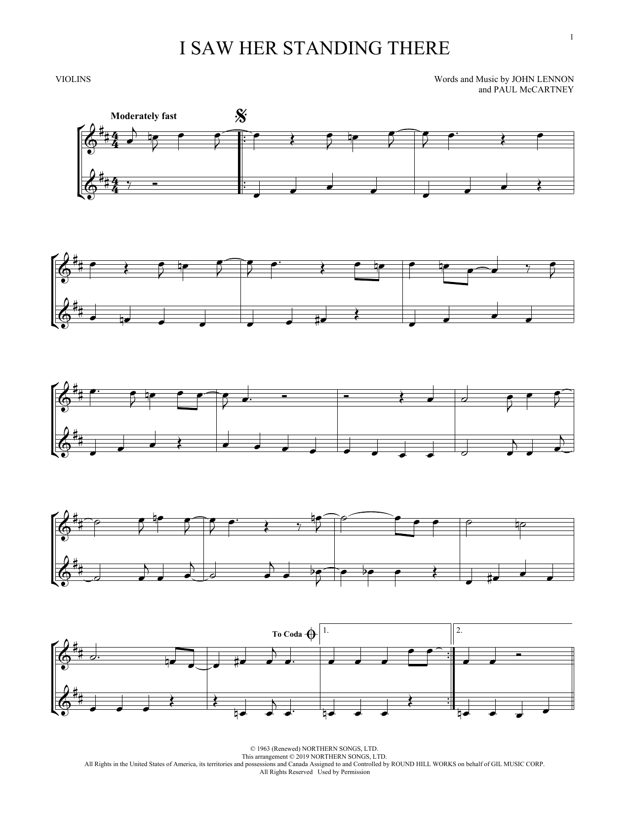 The Beatles I Saw Her Standing There (arr. Mark Phillips) Sheet Music Notes & Chords for Trombone Duet - Download or Print PDF