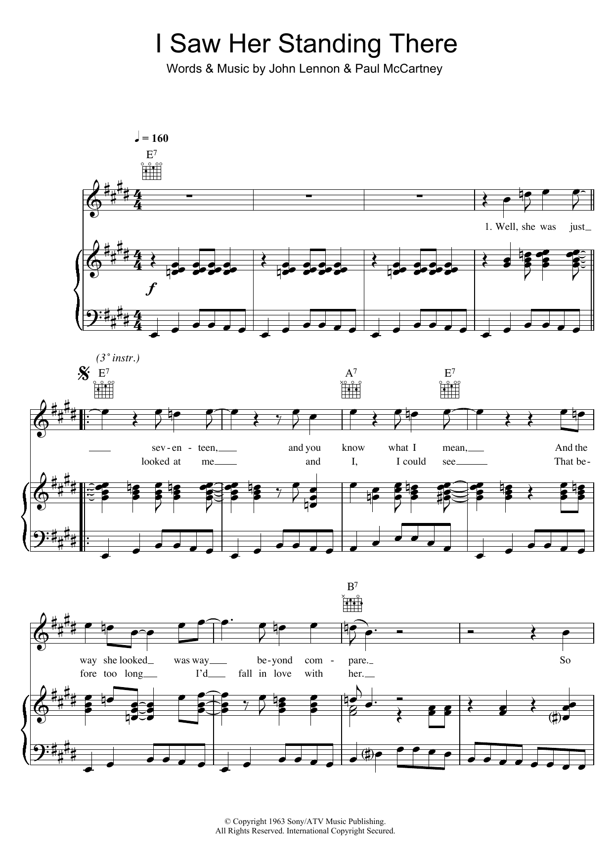 The Beatles I Saw Her Standing There Sheet Music Notes & Chords for Mandolin - Download or Print PDF